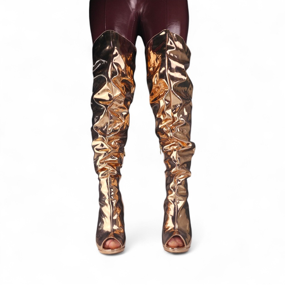 24K MAGIC Thigh-High Slouch Boots 10 - Picture 2 of 4